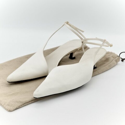 kHAITE白色 羊皮 貓跟鞋