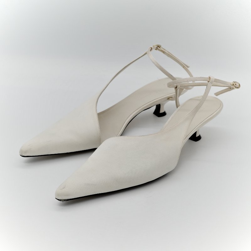 kHAITE白色 羊皮 貓跟鞋-2