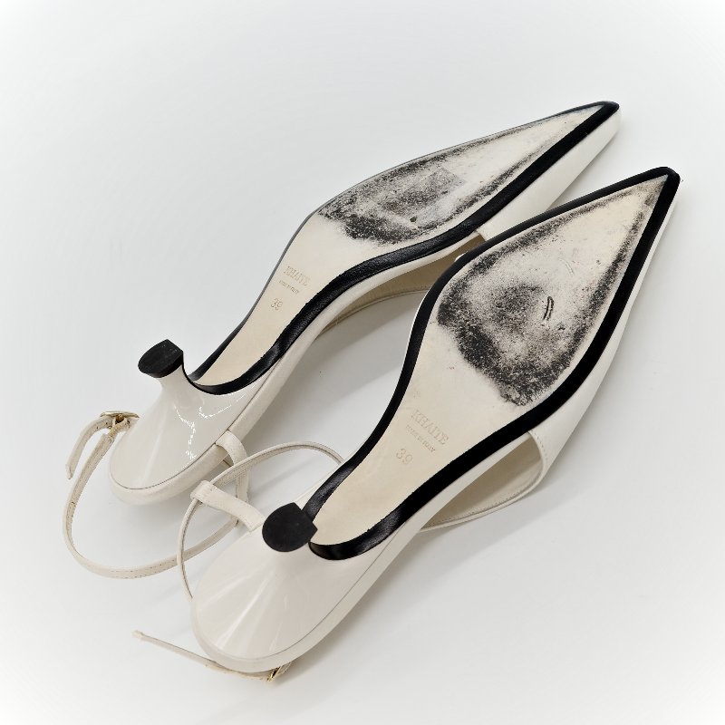 kHAITE白色 羊皮 貓跟鞋-25