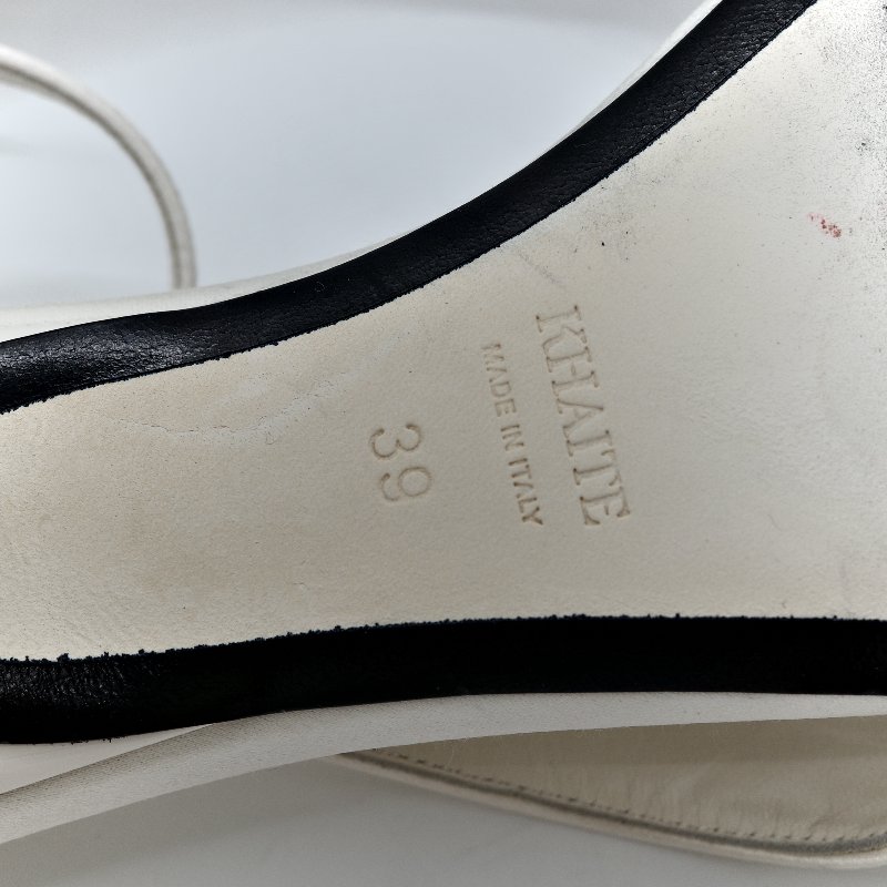 kHAITE白色 羊皮 貓跟鞋-26