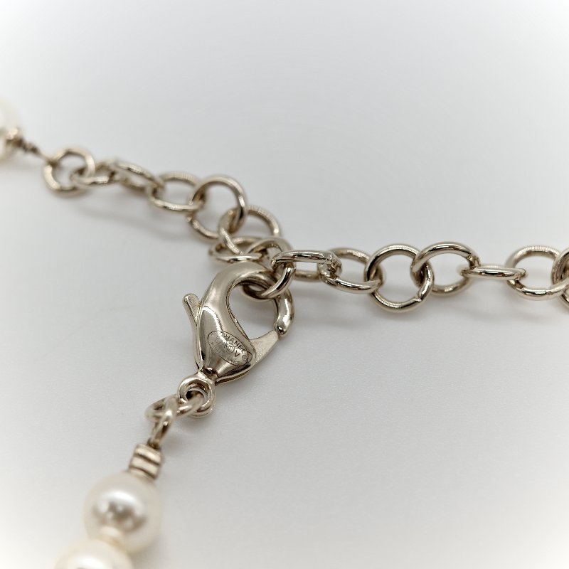 Chanel 香奈兒 金色 水鑽 星星 珍珠 雙C項鍊-7