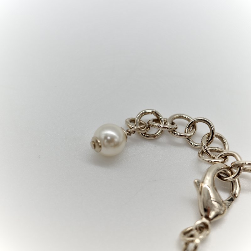 Chanel 香奈兒 金色 水鑽 星星 珍珠 雙C項鍊-8