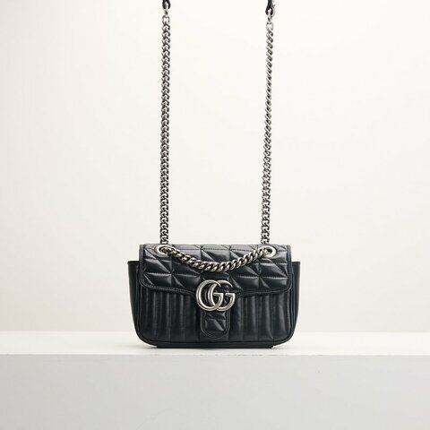 二手Gucci Marmont 22黑銀