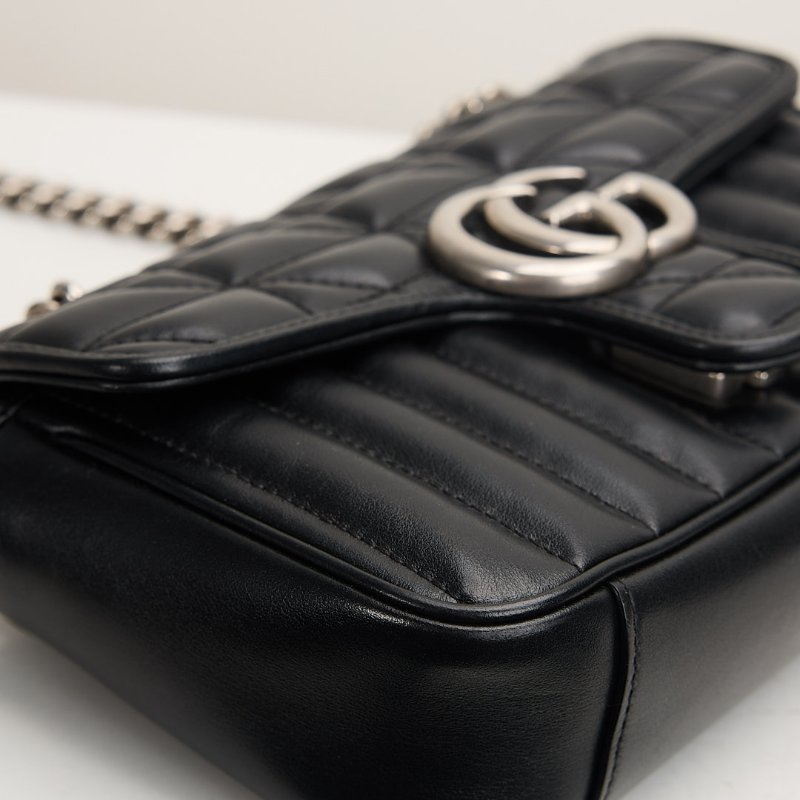 二手Gucci Marmont 22黑銀-5