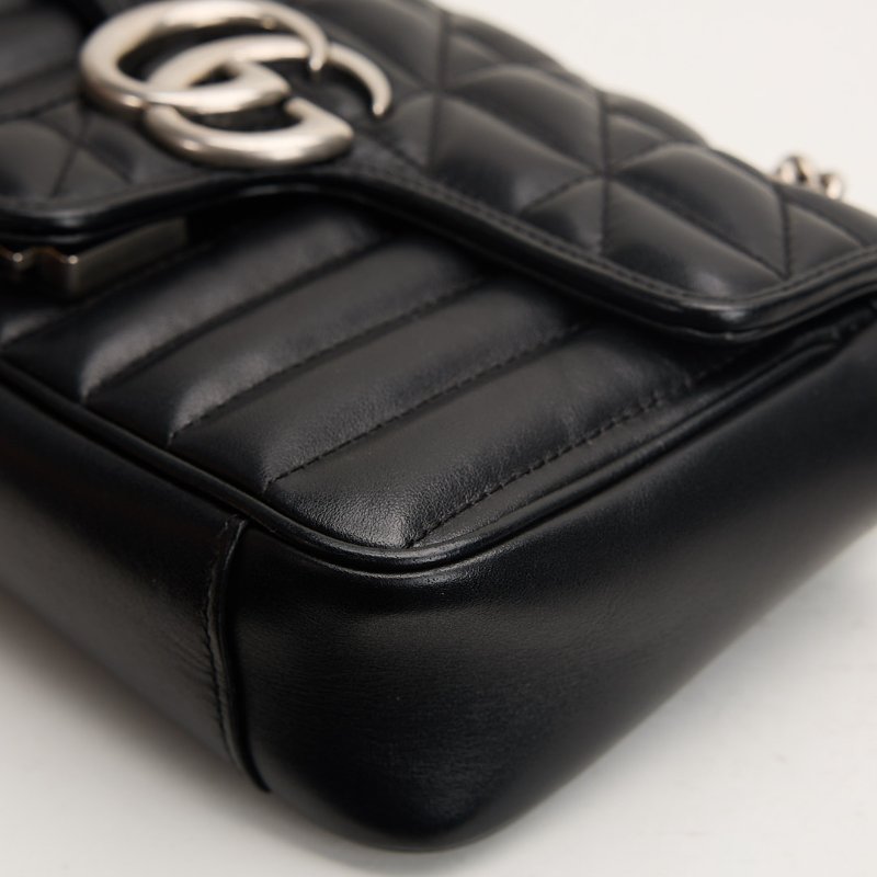 二手Gucci Marmont 22黑銀-7