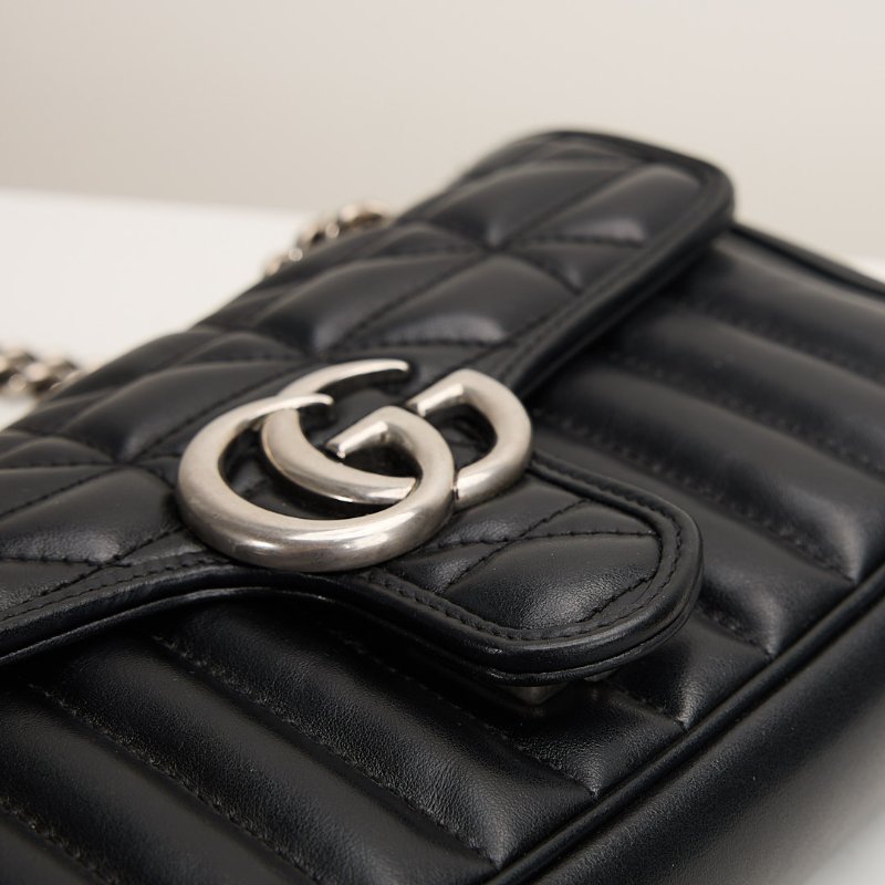 二手Gucci Marmont 22黑銀-8