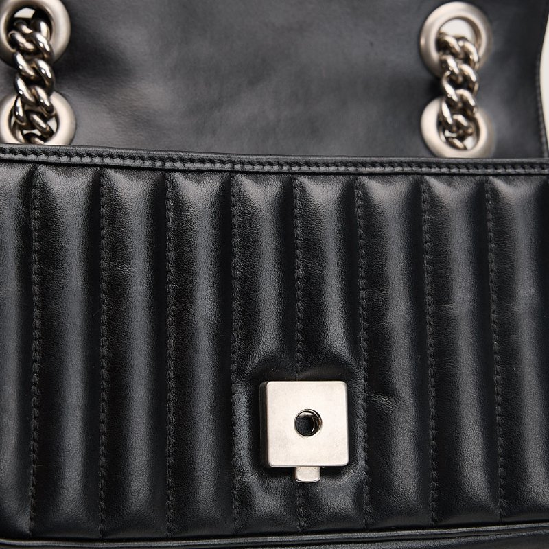 二手Gucci Marmont 22黑銀-19