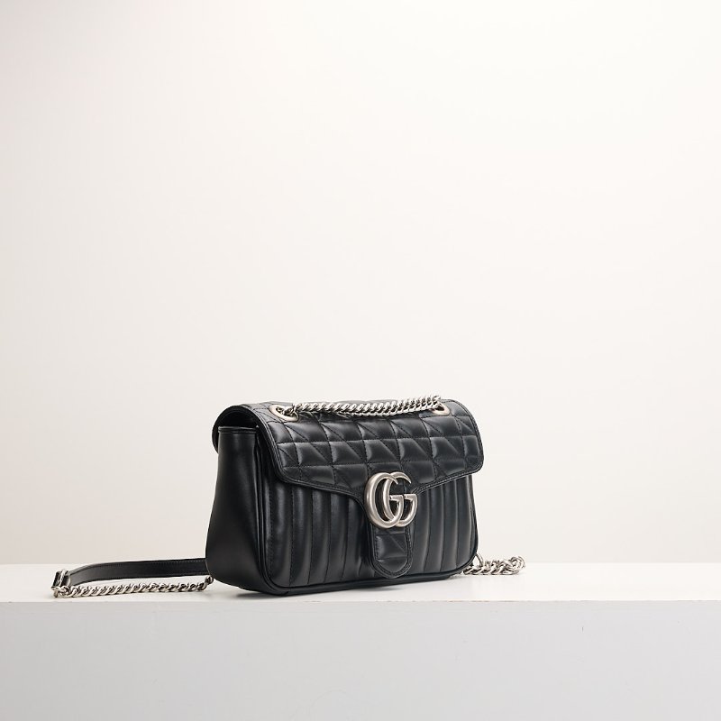 二手Gucci Marmont 26黑銀-1
