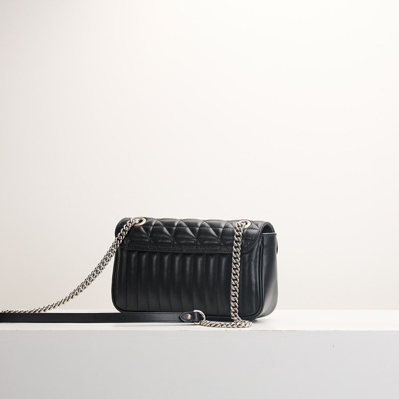 二手Gucci Marmont 26黑銀-2