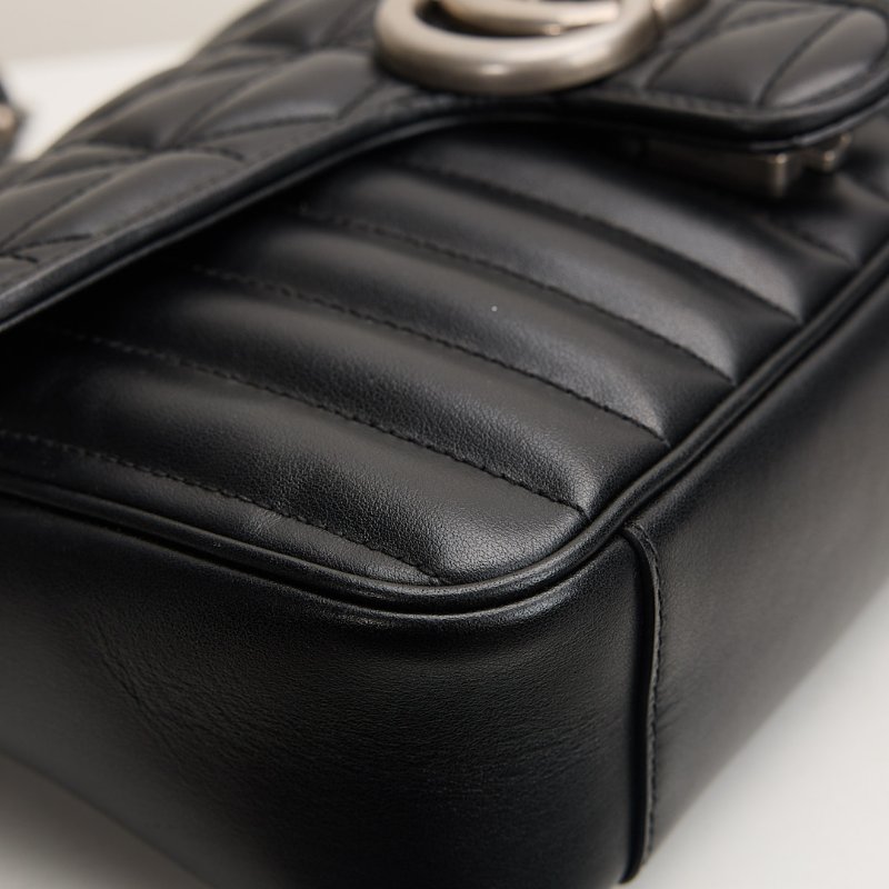 二手Gucci Marmont 26黑銀-6