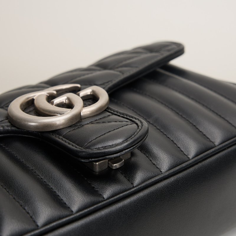 二手Gucci Marmont 26黑銀-7