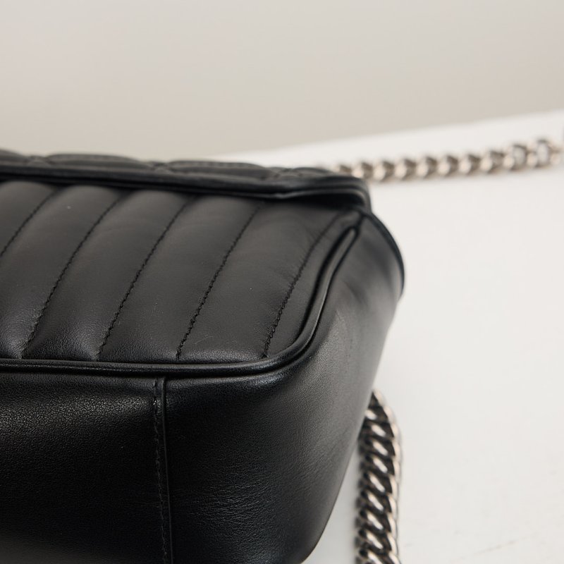 二手Gucci Marmont 26黑銀-10