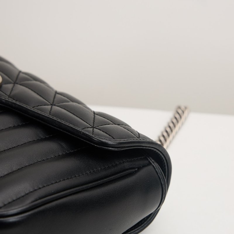 二手Gucci Marmont 26黑銀-12