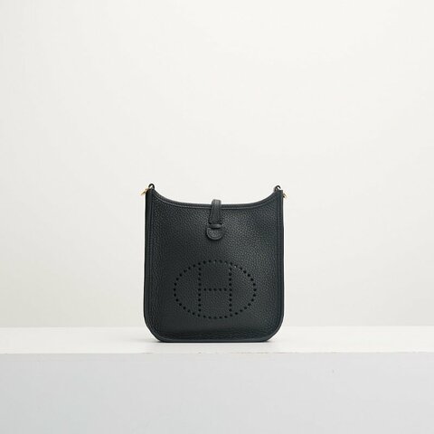 二手Hermès mini evelyne黑金