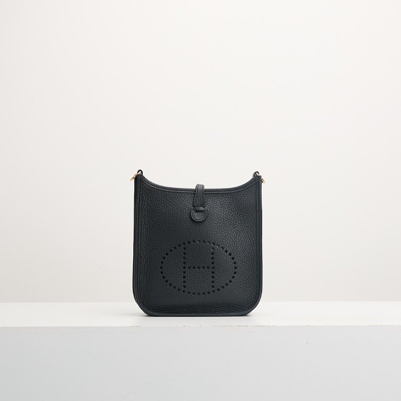 二手Hermès mini evelyne黑金-0