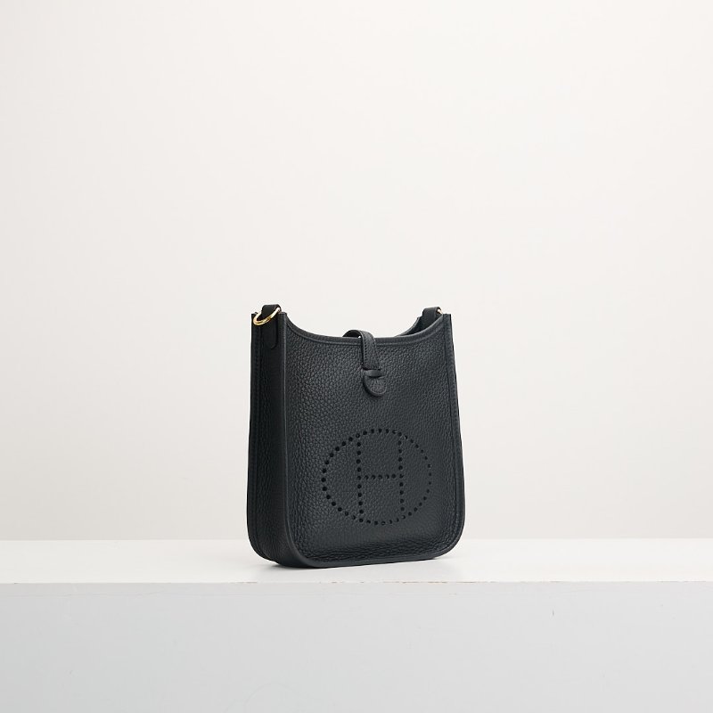 二手Hermès mini evelyne黑金-1