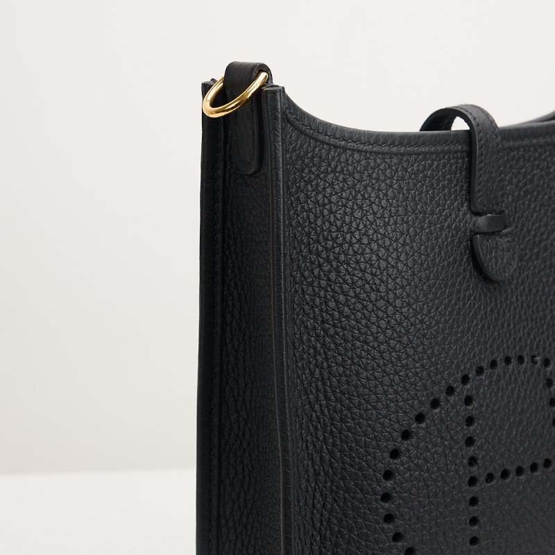 二手Hermès mini evelyne黑金-3
