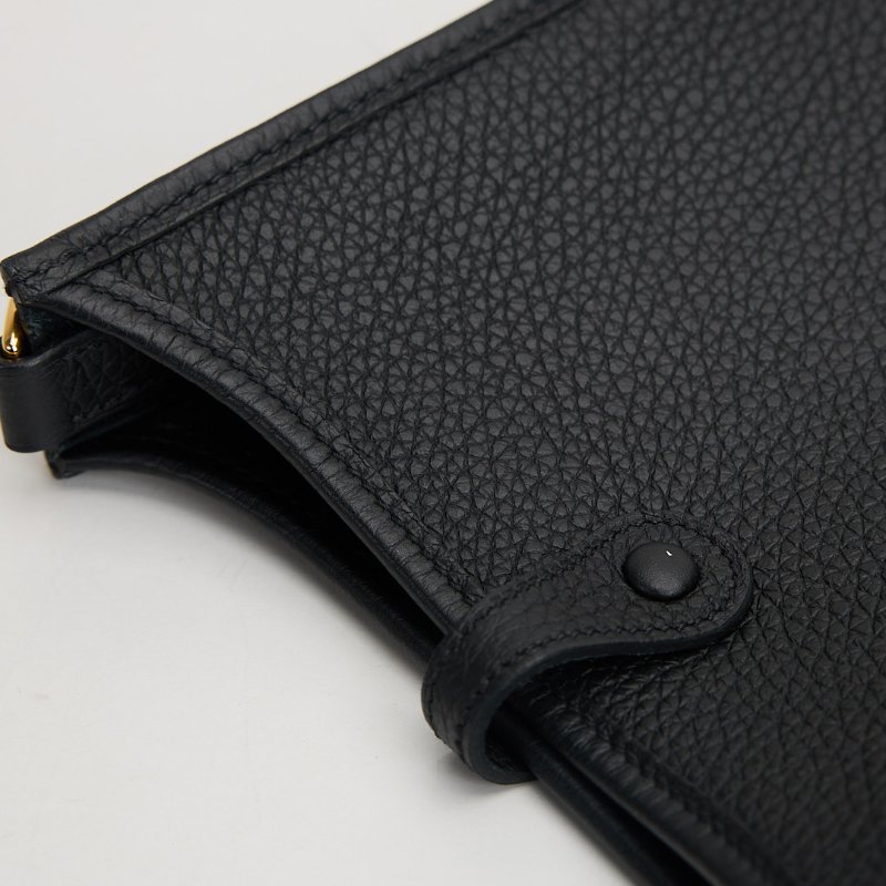 二手Hermès mini evelyne黑金-4