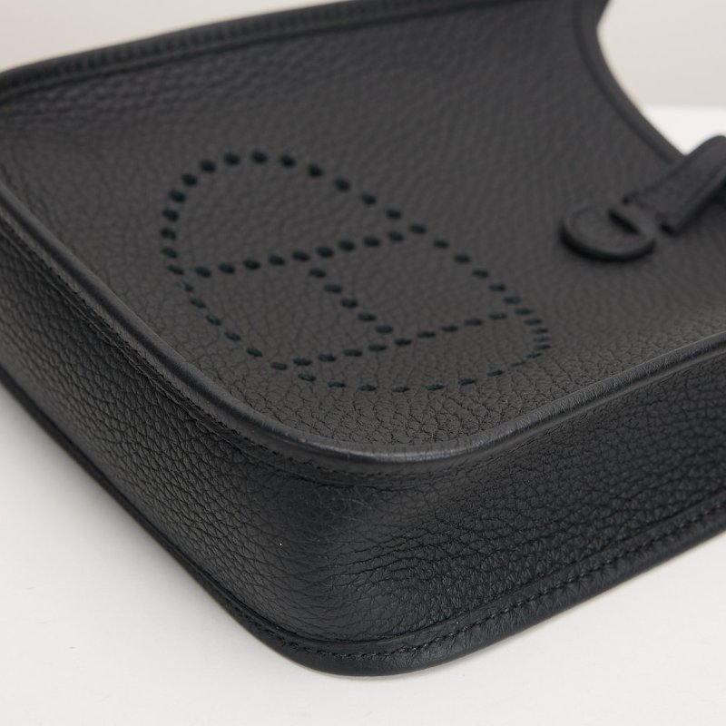 二手Hermès mini evelyne黑金-7