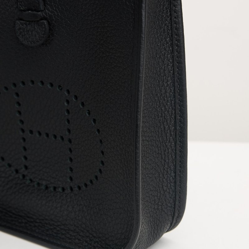 二手Hermès mini evelyne黑金-8