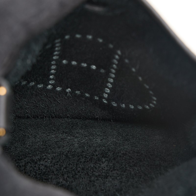 二手Hermès mini evelyne黑金-14