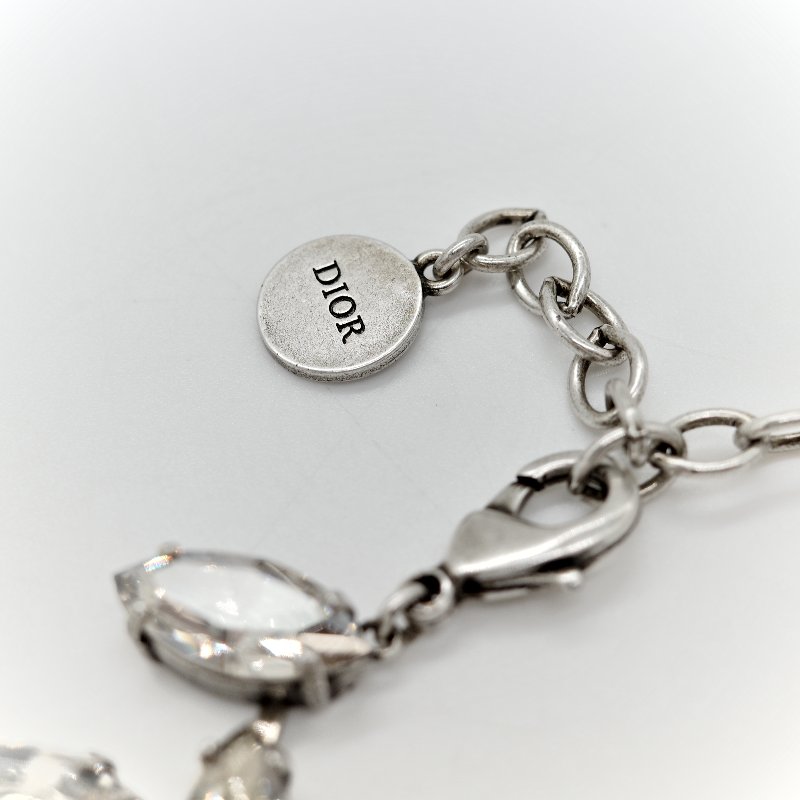 Dior 復古銀色 項鍊 Jadior 字母-9