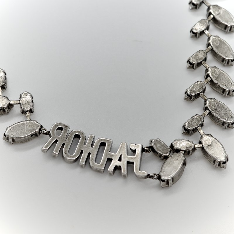 Dior 復古銀色 項鍊 Jadior 字母-12