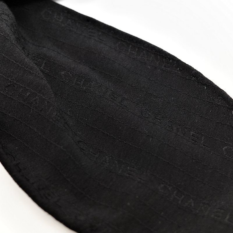 Chanel 香奈兒 絲質 黑色 蝴蝶結 髮飾-6