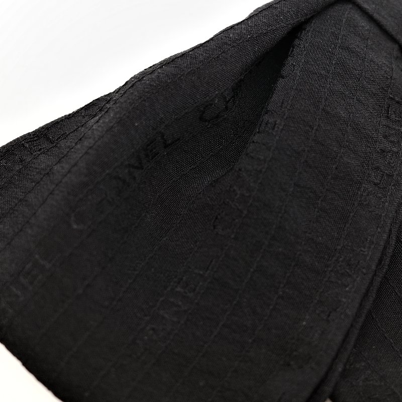 Chanel 香奈兒 絲質 黑色 蝴蝶結 髮飾-7