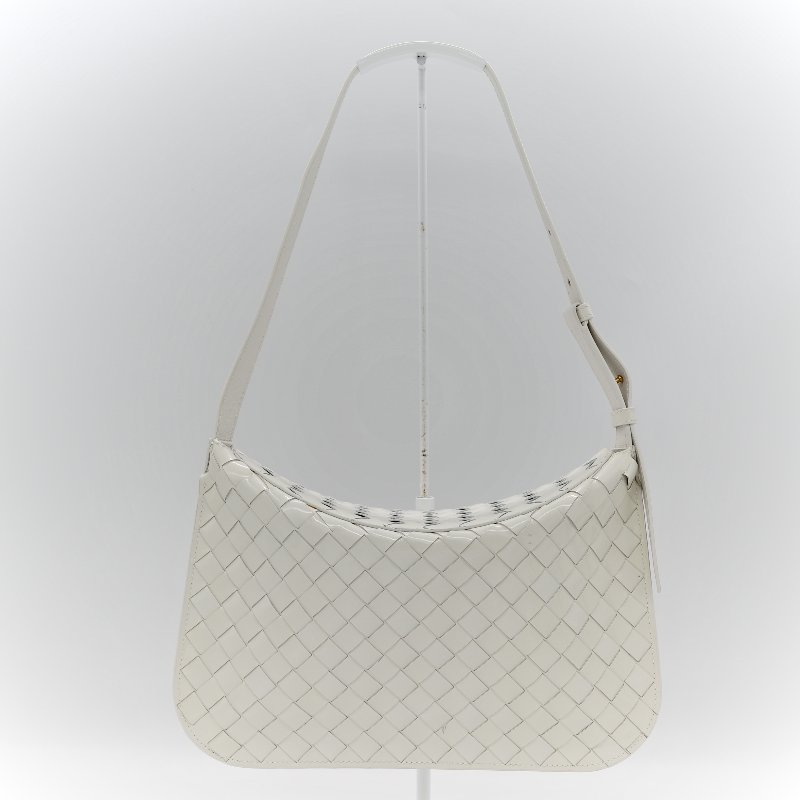 BOTTEGA VENETA 寶緹嘉 光澤感小牛皮編織 立體 翻蓋包肩背包 腋下包-3