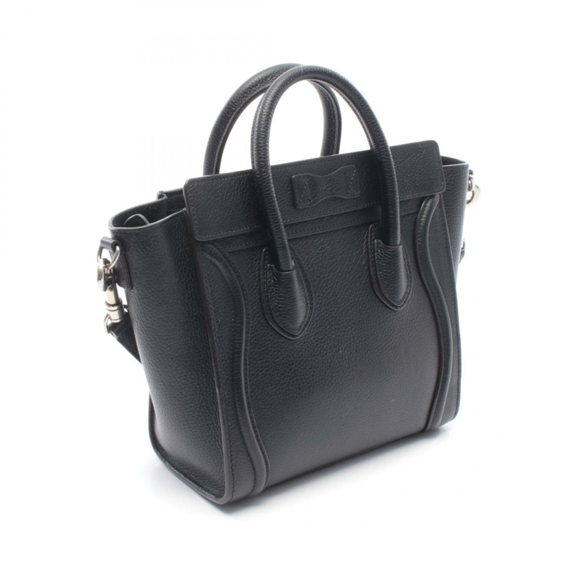 CELINE Luggage Nano Shopper 單肩斜背包 黑色真皮二手女款-1