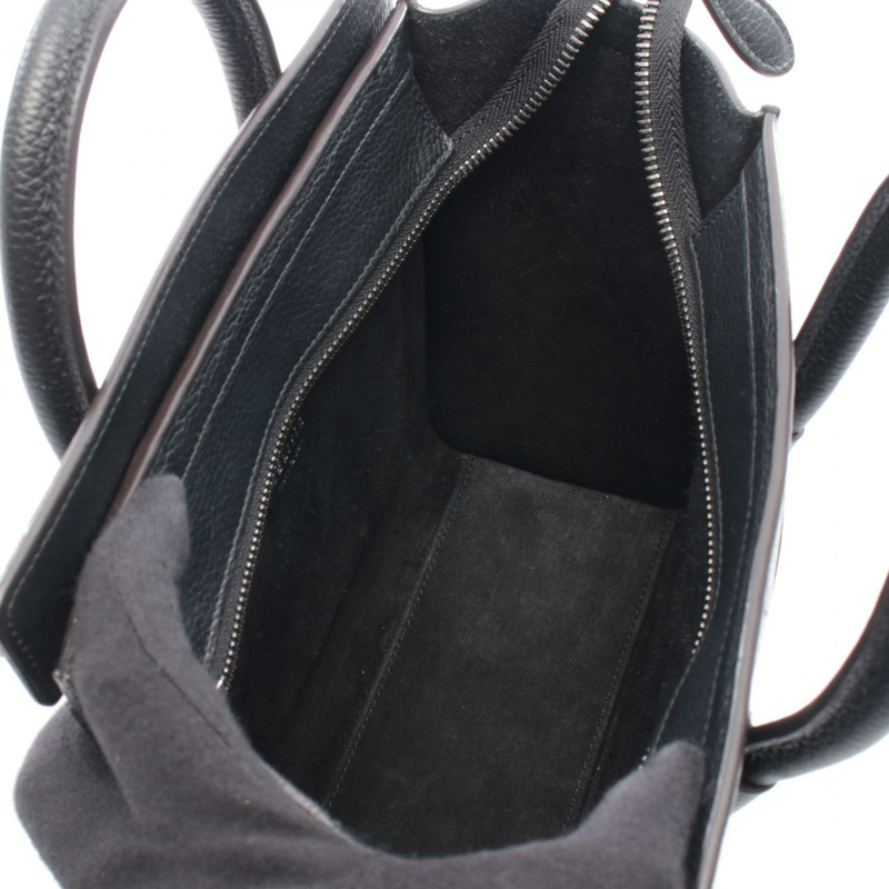 CELINE Luggage Nano Shopper 單肩斜背包 黑色真皮二手女款-2