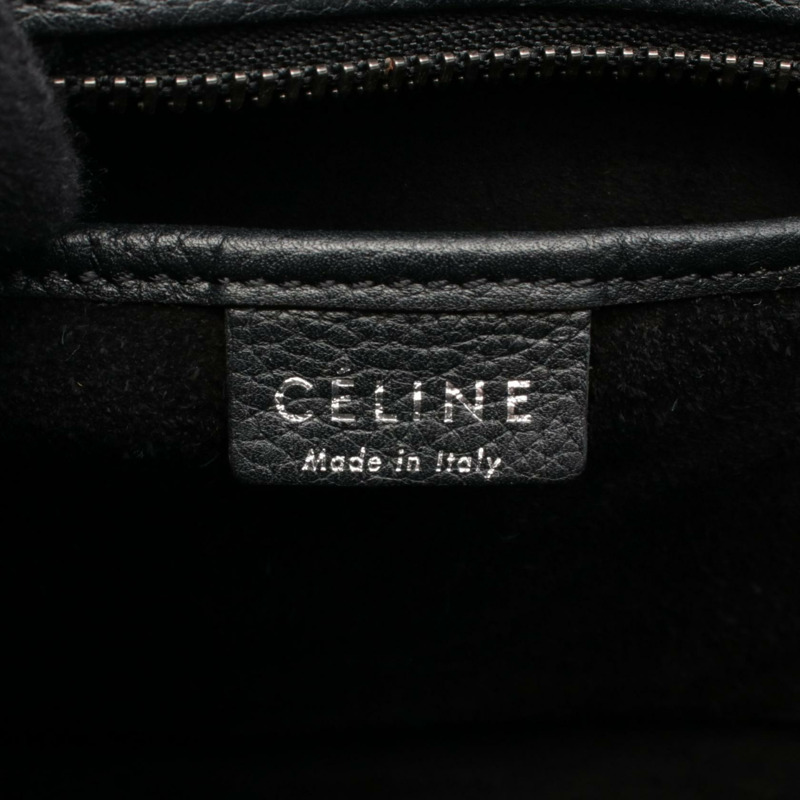 CELINE Luggage Nano Shopper 單肩斜背包 黑色真皮二手女款-3