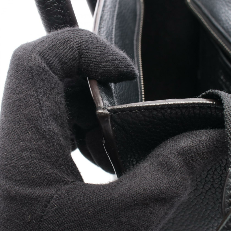 CELINE Luggage Nano Shopper 單肩斜背包 黑色真皮二手女款-5