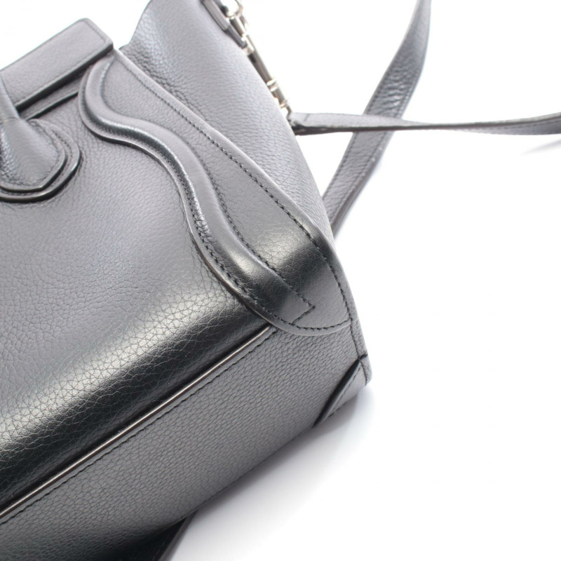 CELINE Luggage Nano Shopper 單肩斜背包 黑色真皮二手女款-7