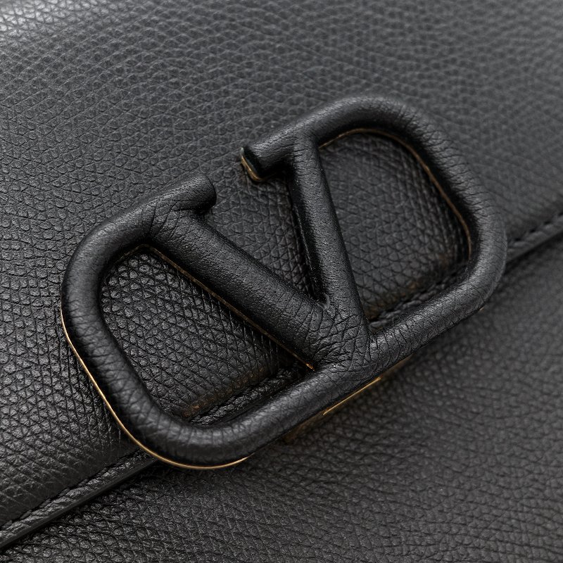 Valentino 范倫鐵諾 黑色牛皮斜挎包 豆腐包-12