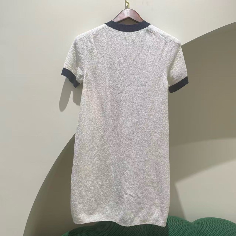 Gucci條紋短袖圓領連衣裙-1