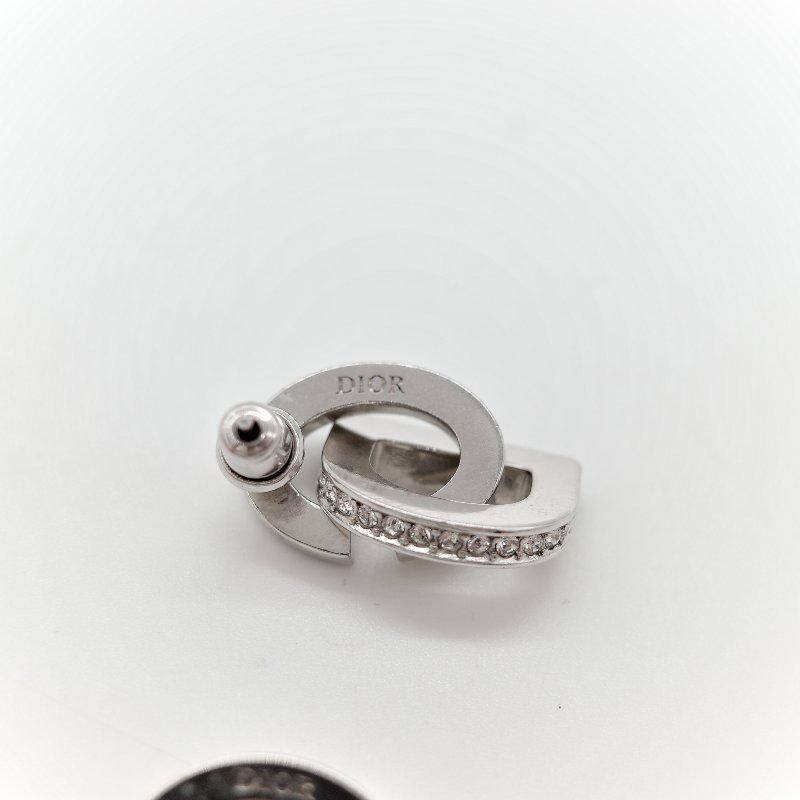 Dior 迪奧 CD LOCK 水鑽耳環 耳針-12