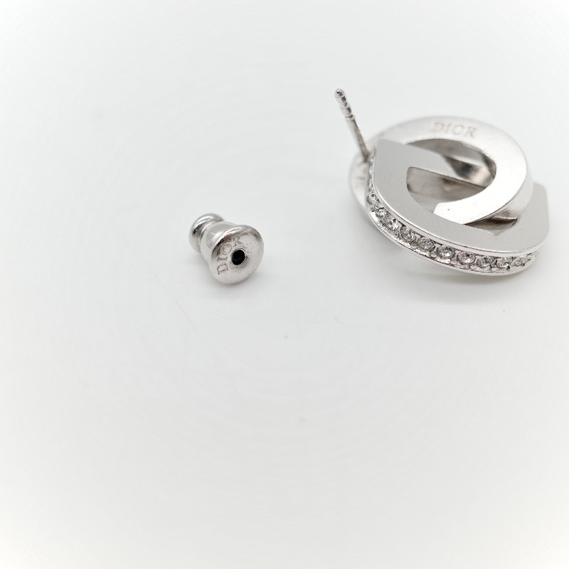 Dior 迪奧 CD LOCK 水鑽耳環 耳針-13