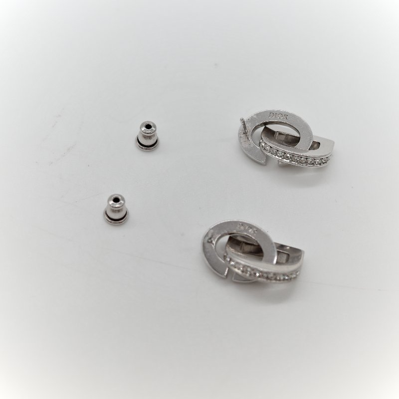 Dior 迪奧 CD LOCK 水鑽耳環 耳針-14