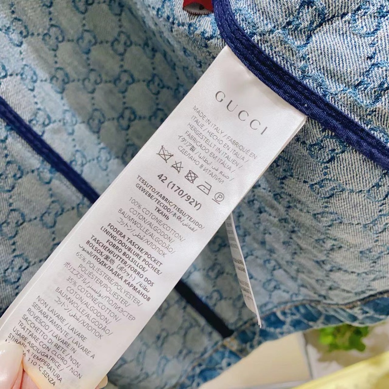 GUCCI logo提花短袖牛仔襯衫42碼-4