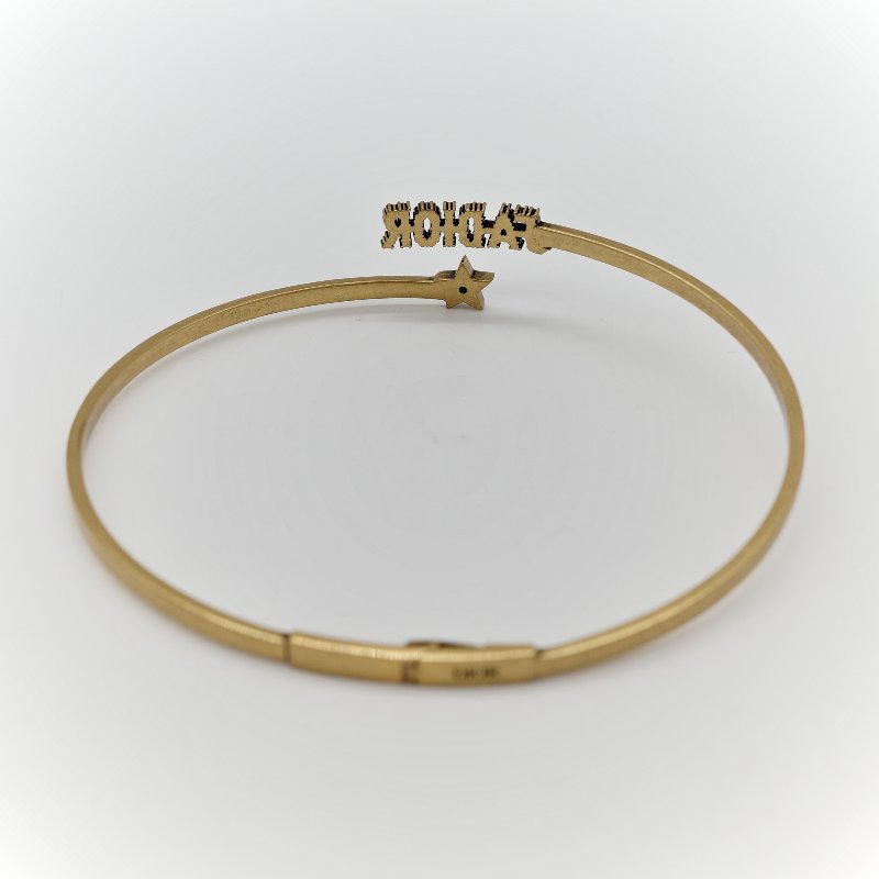 Dior 迪奧 復古 金色 手鐲-5