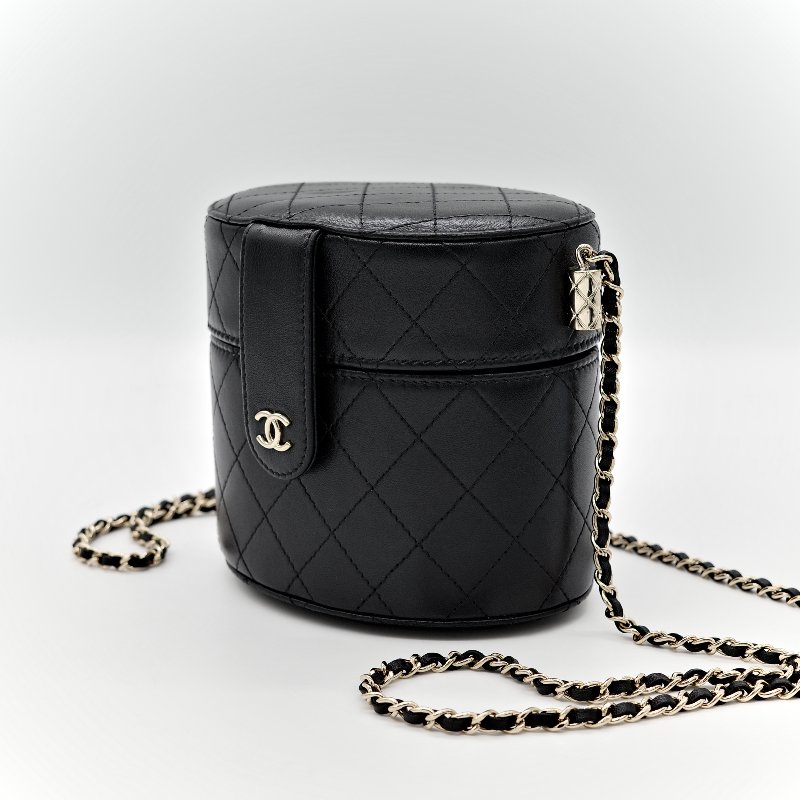 Chanel 香奈兒 黑圓盒子 大-4