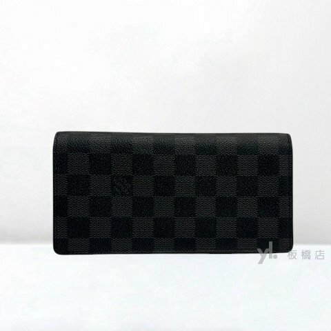 Y2012-LV 黑棋盤格對開長夾N62227