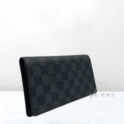 Y2012-LV 黑棋盤格對開長夾N62227-1