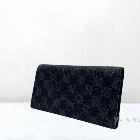 Y2012-LV 黑棋盤格對開長夾N62227-2