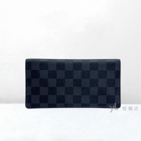 Y2012-LV 黑棋盤格對開長夾N62227-3