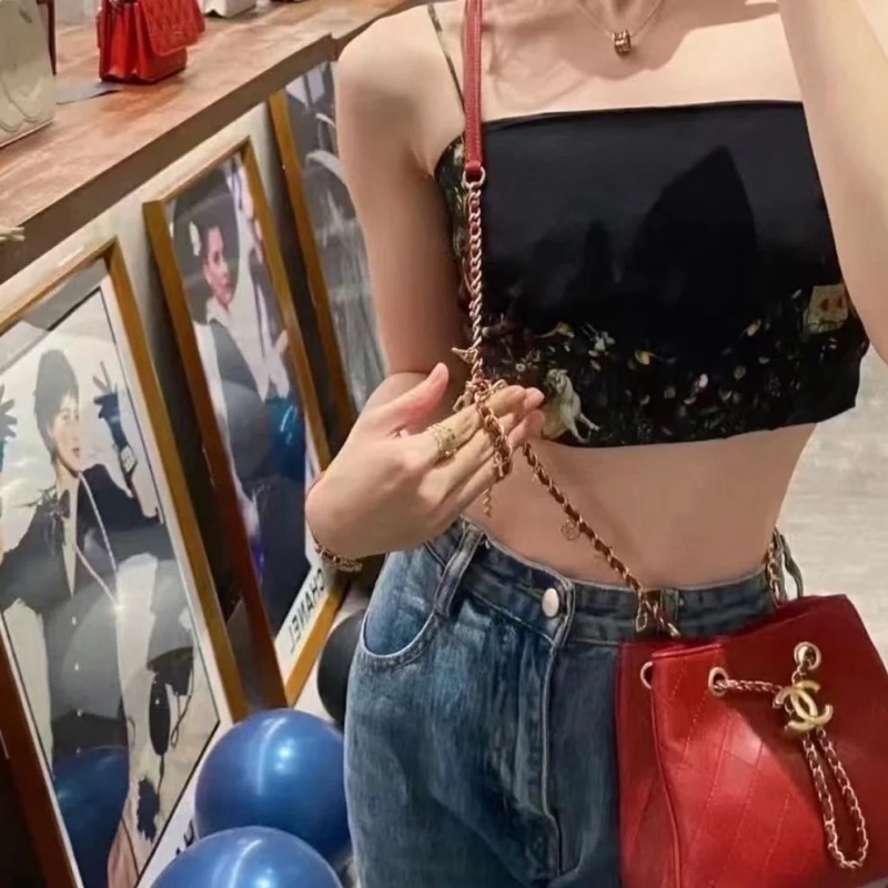 Chanel 埃及系列紅色水桶包-3