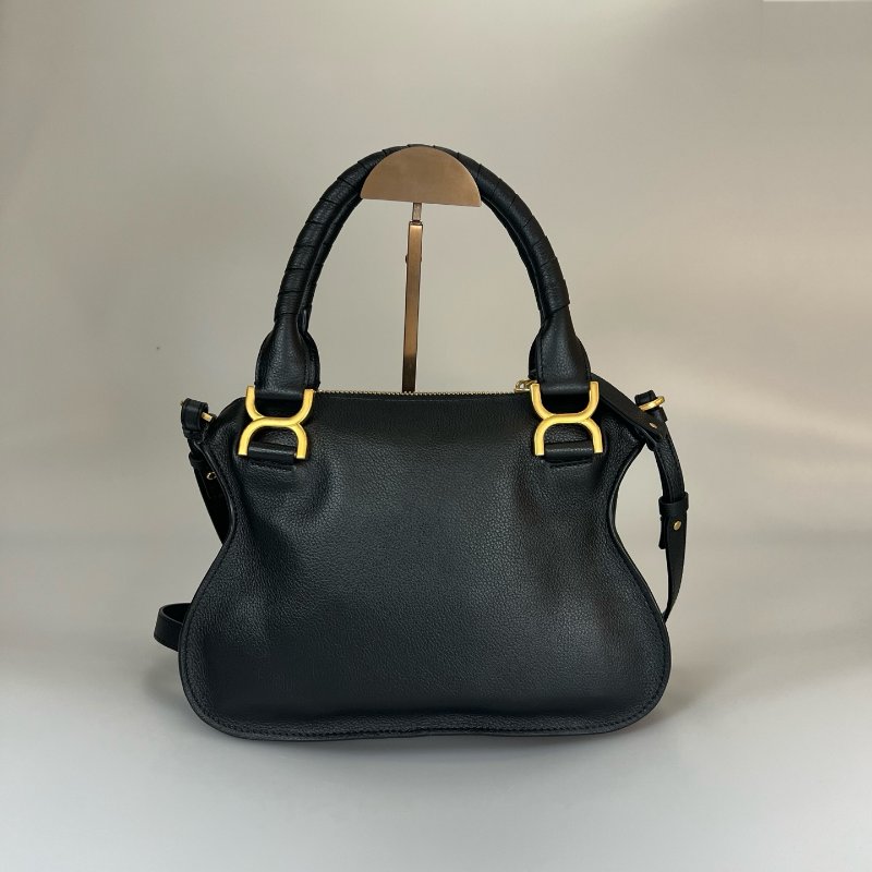 CHLOE   黑皮革MARCIE小號雙手提包-1