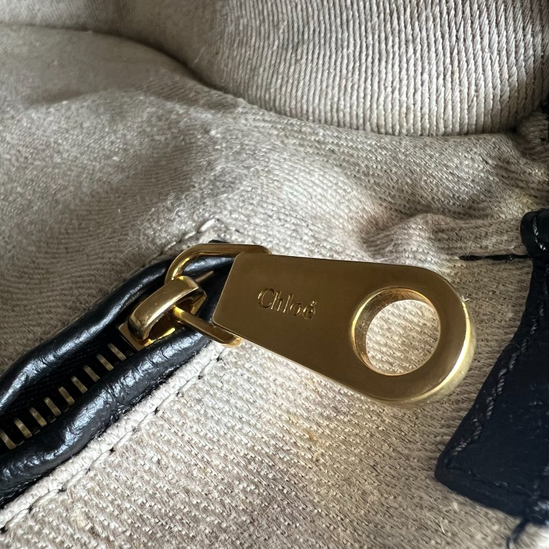 CHLOE   黑皮革MARCIE小號雙手提包-8